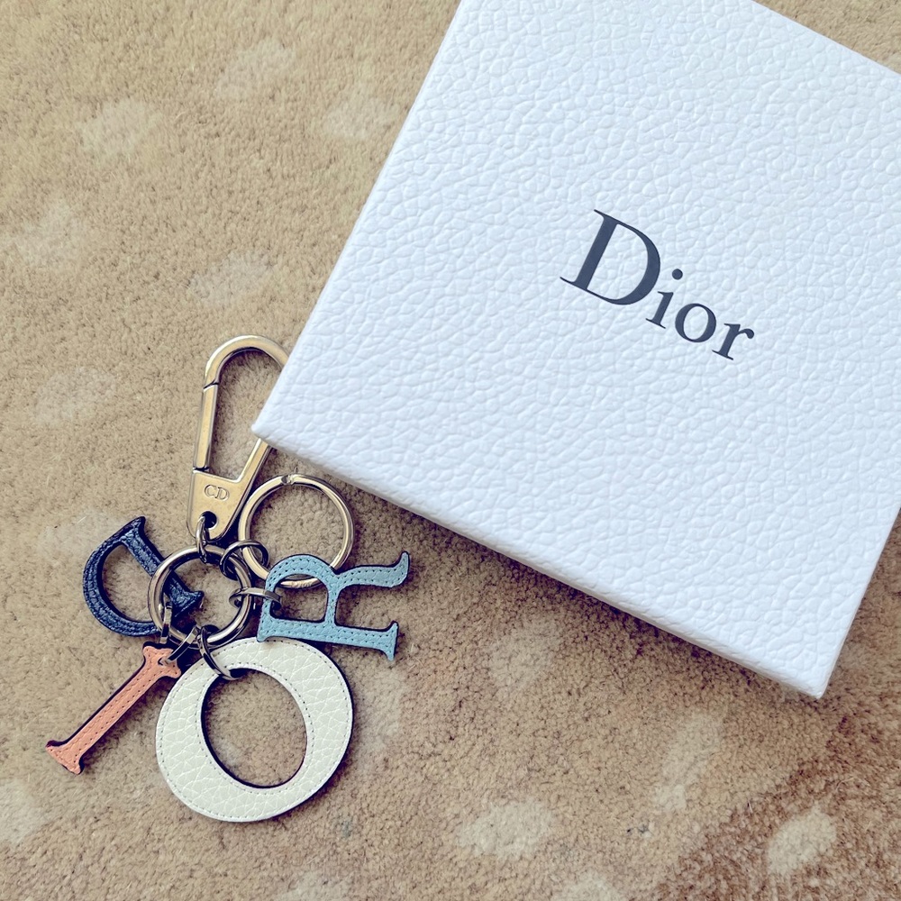 Christian Dior Monogram Leather Key Chain or Purse Charm
